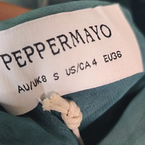 Peppermayo Ocean Away Deep Cowl Mini Halter Neck Dress Size 4  NwT. - Picture 9 of 10